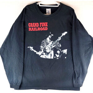 Vintage Alore Grand Funk Railroad Long Sleeve Shirt Single Stitch Size XXL Rock